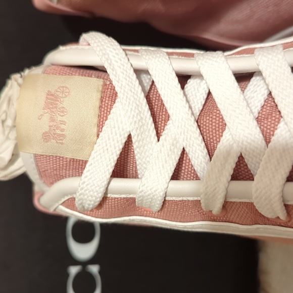 COACH NIB Hi Tops Pink 7.5 - Picture 4 of 10